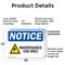Signmission Maintenance Use Only, 18 in W x Rectangle, Plastic OS-2PACK-NS-P-1218-L-14112 - alternate 6